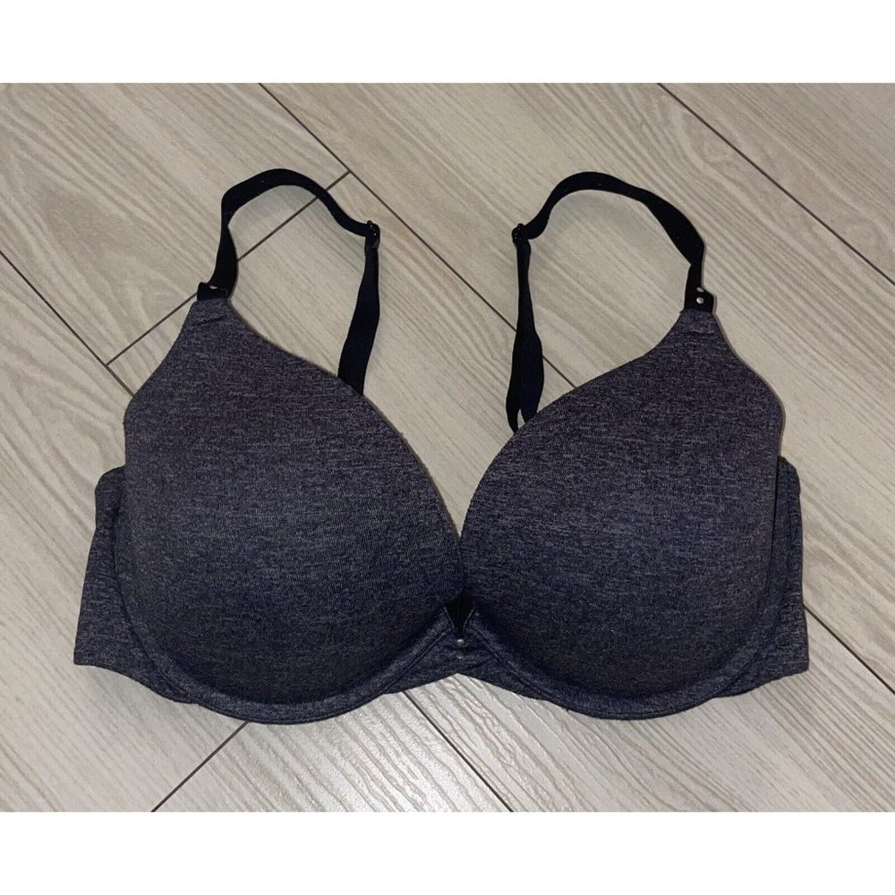 Lily of France 2175295 Your Perfect Lift Convertible T Shirt Bra Lined 34D Gray - Picture 2 of 6